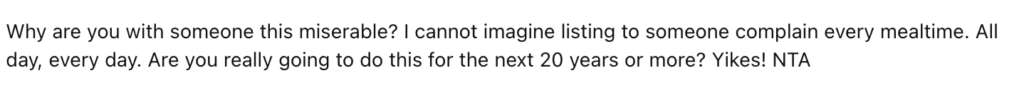 Reddit comment